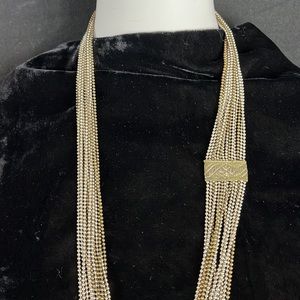 Amazing 14 Strand Metal Beaded Necklace